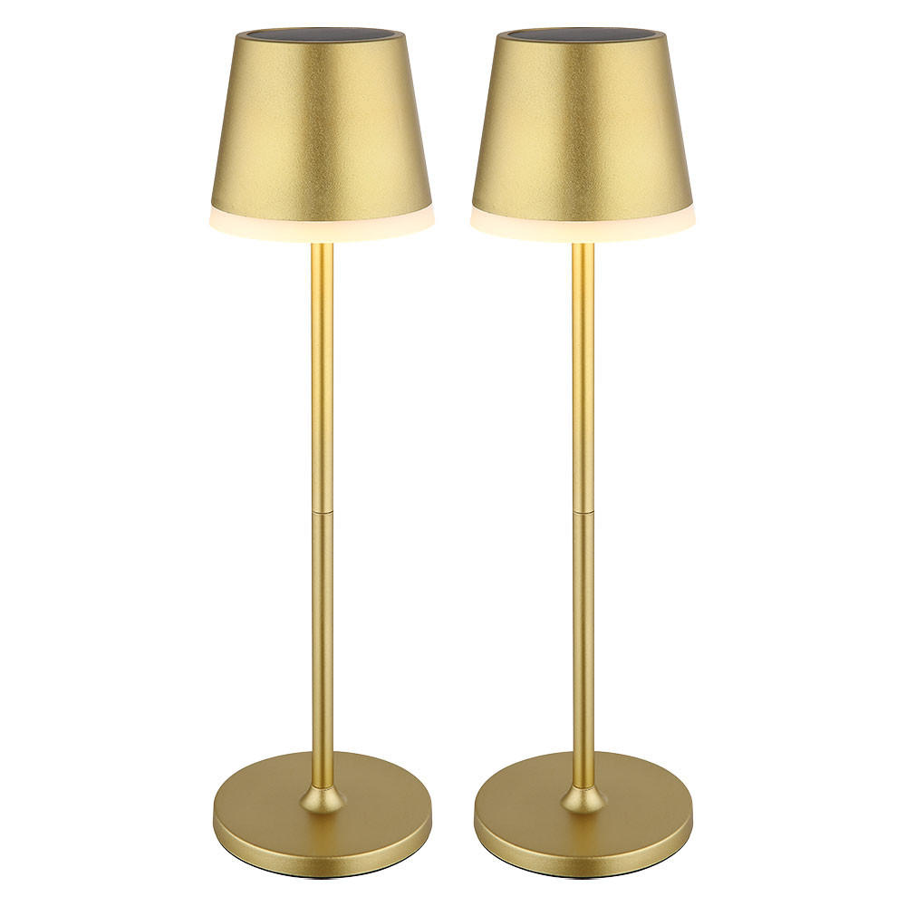 LED AUSSENLEUCHTE Gold Solar - Goldfarben, Metall (11/11/41cm) - Globo Lighting