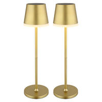 LED AUSSENLEUCHTE Gold Solar - Goldfarben, Metall (11/11/41cm) - Globo Lighting