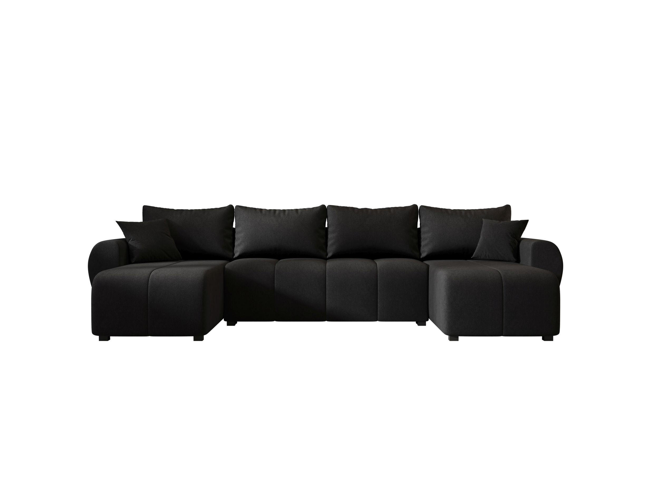 WOHNLANDSCHAFT MOLISA U Cosmic 100 mit Schlaffunktion - Schwarz, Textil (303/82/208cm) - Bedante