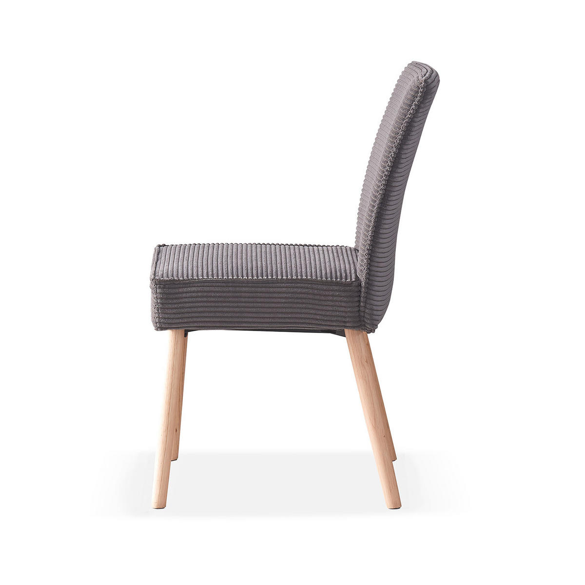 STUHL CEDRIC Anthrazit 2 Stück - Anthrazit, Eichenholz/Textil (49/91/61cm) - B&D Home