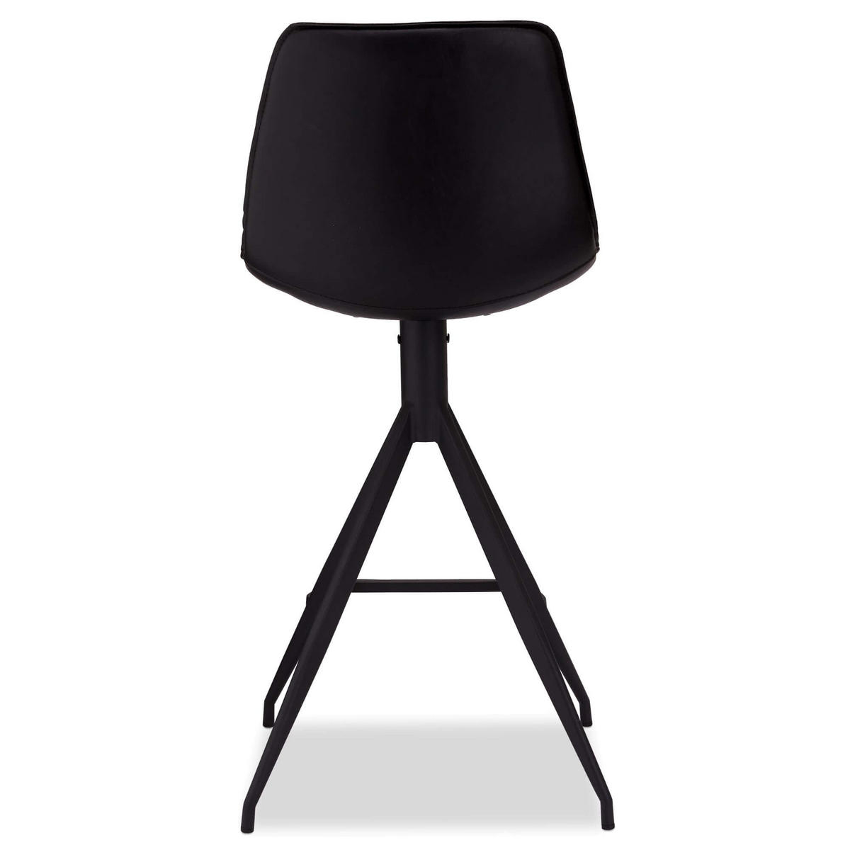 BARHOCKER-SET 2 Stück in Kunstleder - Schwarz, Textil/Metall (48/98/57cm) - Furnhouse