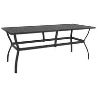 GARTENTISCH Tommi Anthrazit 190x80x72 cm Stahl - Anthrazit, Metall (190/80/72cm) - DELUKE