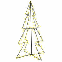 WEIHNACHTSBAUM In Kegelform 160 Leds Indoor & Outdoor 78/120 Cm - Weiß, Metall (120cm) - vidaXL
