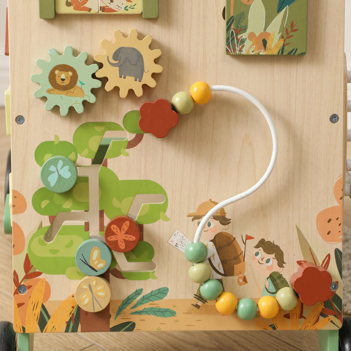 LAUFLERNWAGEN MDF Sperrholz Grün - Grün, Holz (33.5/46.8/36cm) - AIYAPLAY