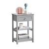 BEISTELLTISCH Grau - Grau, Holzwerkstoff (30/45/69cm) - SoBuy