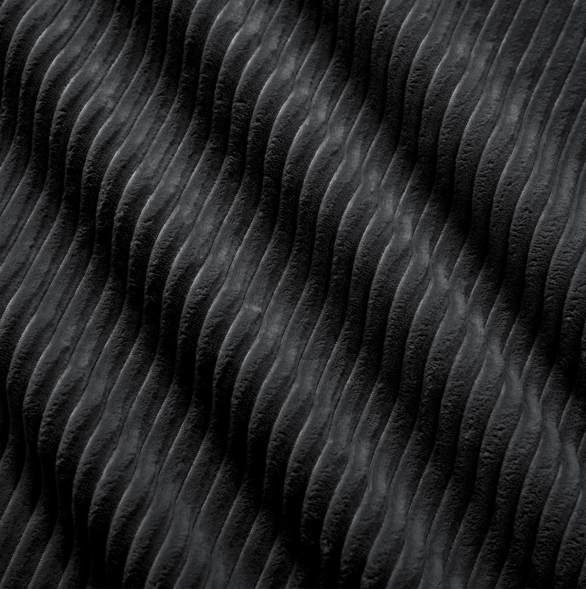 ECKSOFA aus Cordstoff Schwarz 298x103x70 cm, modular kombinierbar und ohne Montage - Schwarz, Textil (103/298cm) - IVMEU