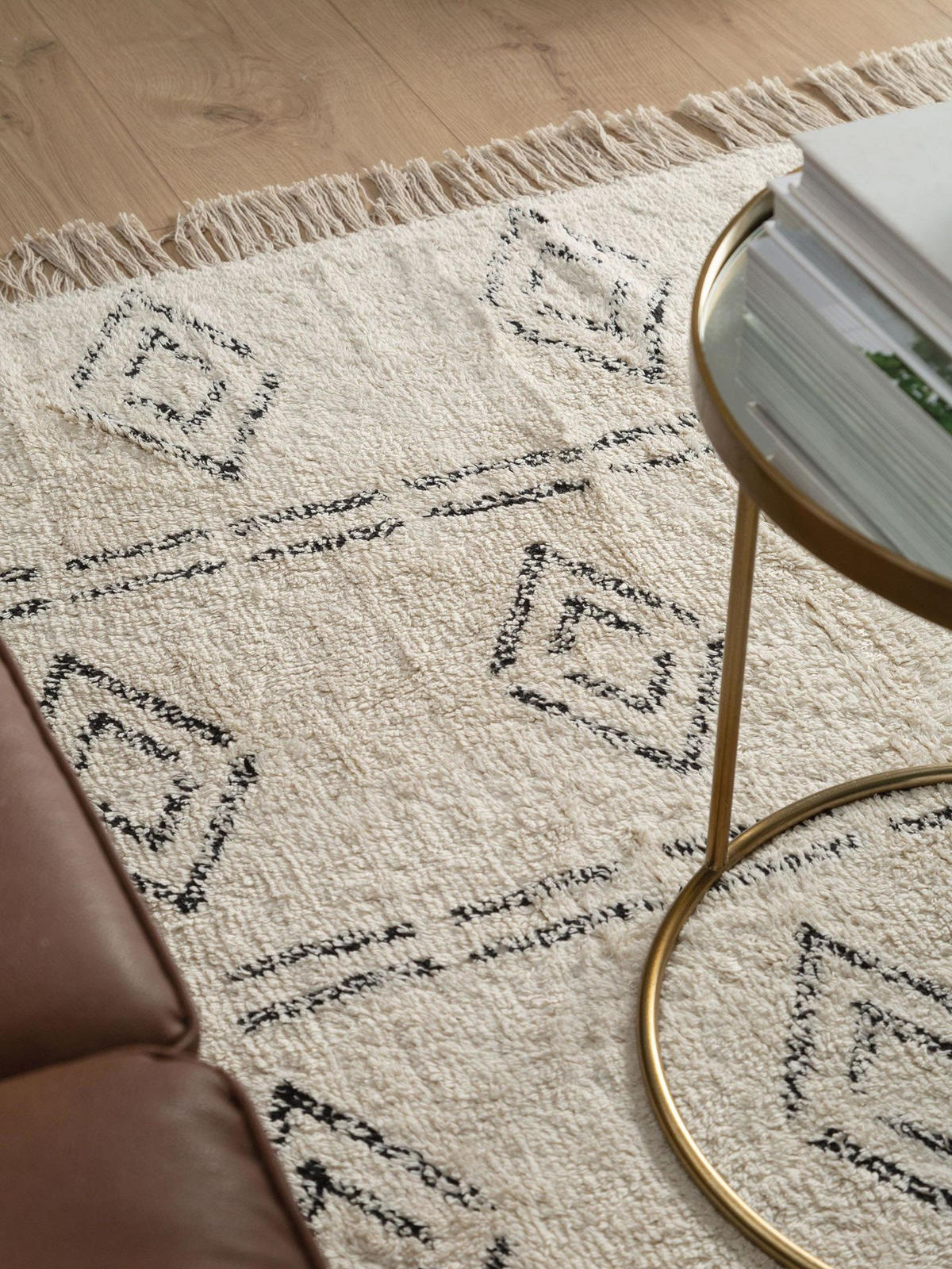 BAUMWOLLTEPPICH waschbar Naomi Cream 160x230 cm - Beige, Textil (160/1cm) - KUNSTLOFT