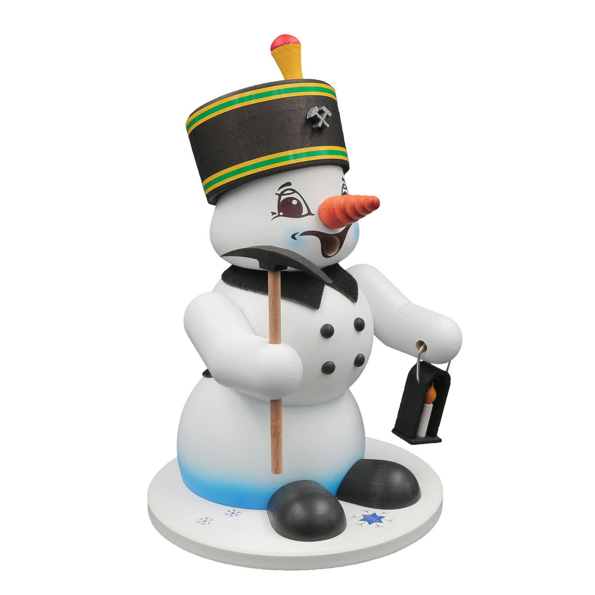 RAUCHFIGUR Schneemann Weiß Bergmann 19 cm - Multicolor, Holz (15/19/0.1cm)