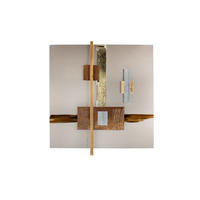 WANDDEKO Braun 83/83 cm - Goldfarben/Braun, Metall (83/83/6cm) - KUNSTLOFT