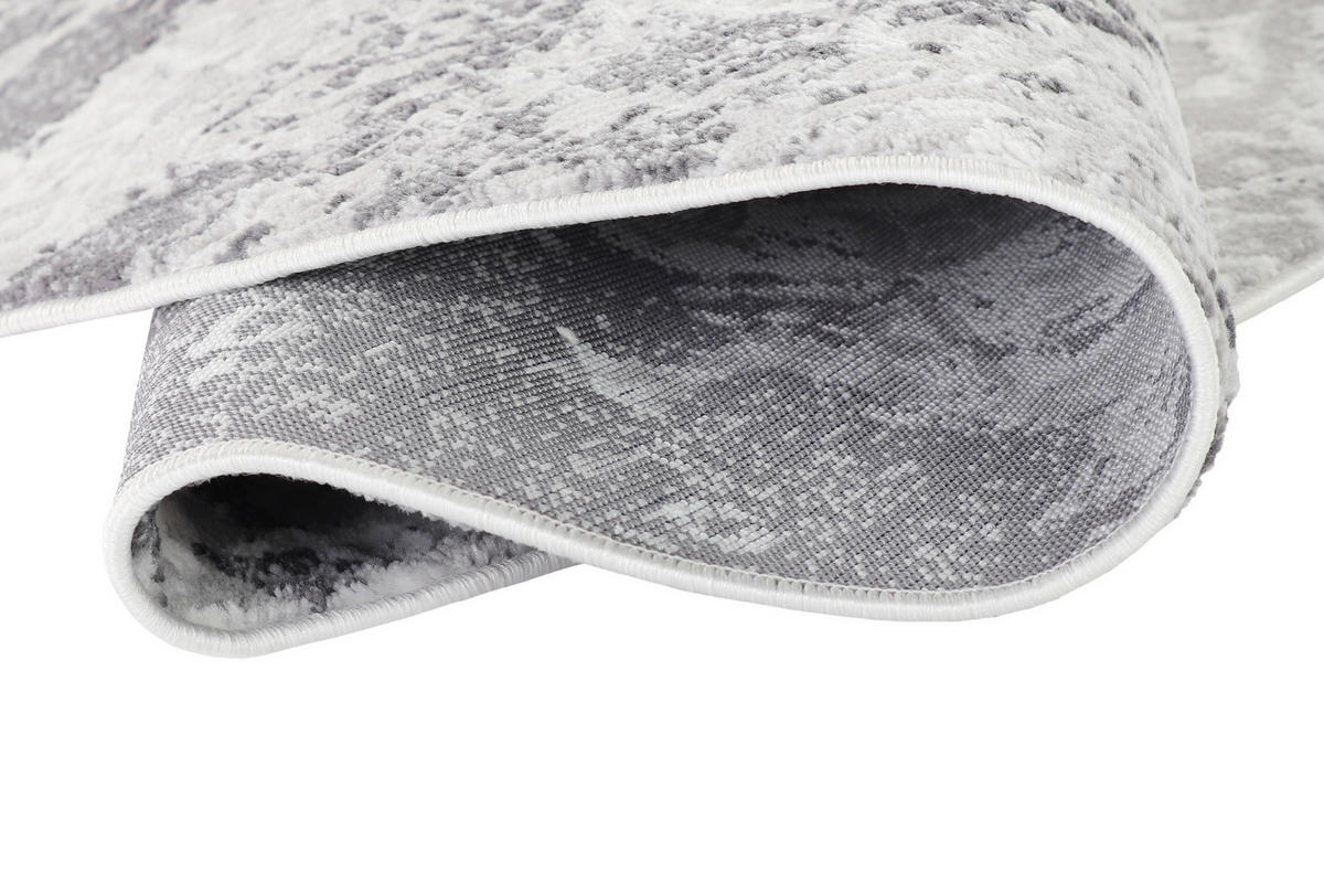 TEPPICH SKY Hellgrau 100/100 cm - Hellgrau, Textil (100/100cm) - Tapiso