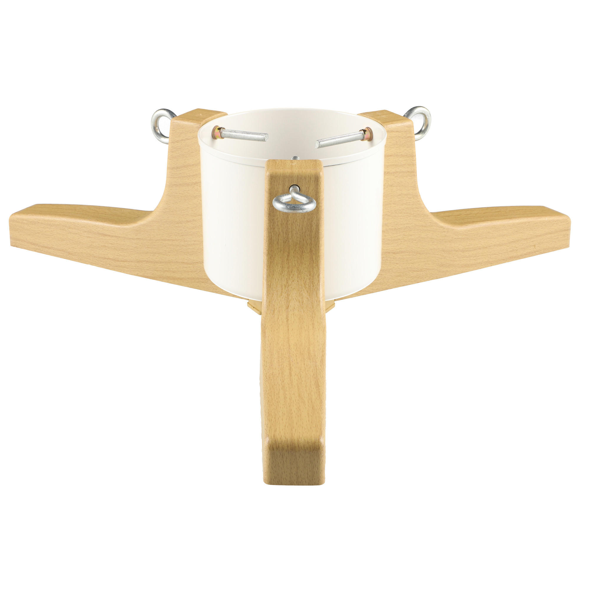 CHRISTBAUMSTÄNDER Holzoptik 62 cm 2,2 l - Weiß, Metall (62/16cm)