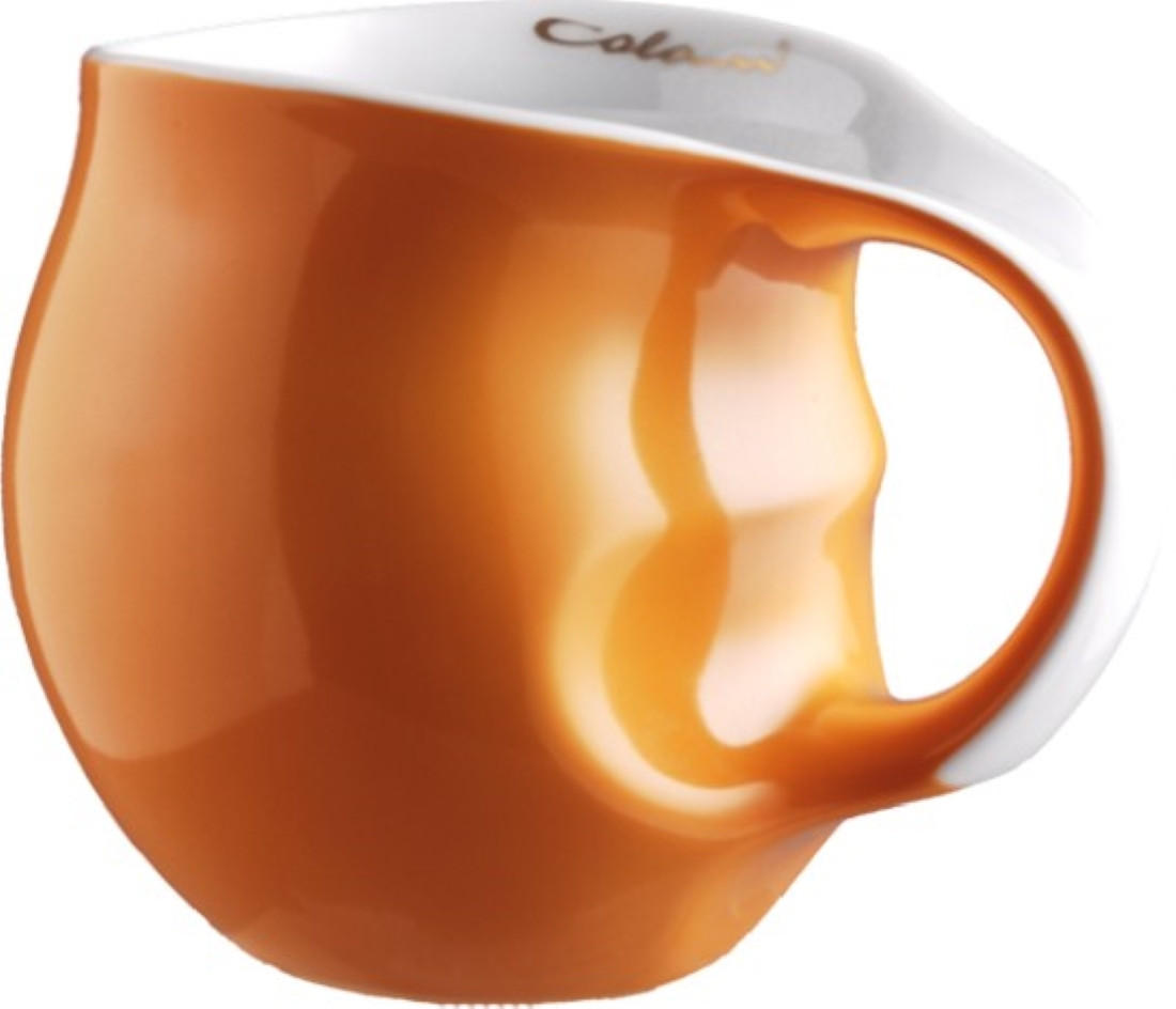 KAFFEEBECHER orange - Multicolor/Orange, Keramik (0.28L) - Luigi Colani Porzellan