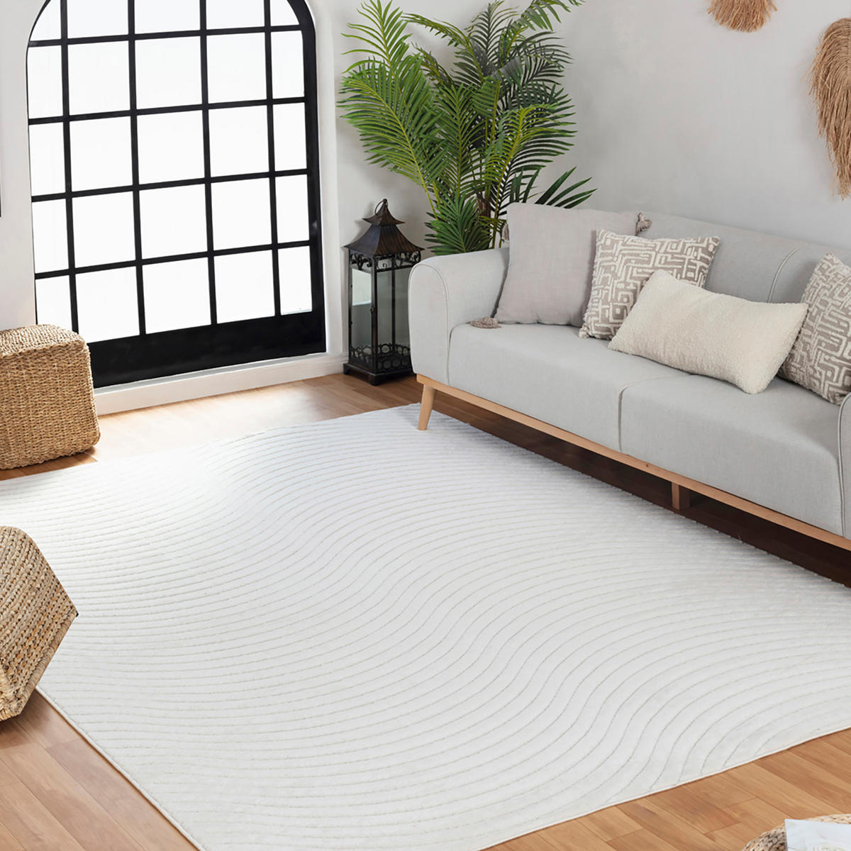 OUTDOORTEPPICH 120x170 cm Weiß - Weiß, Naturmaterialien/Textil (120/170cm) - LIVABLISS