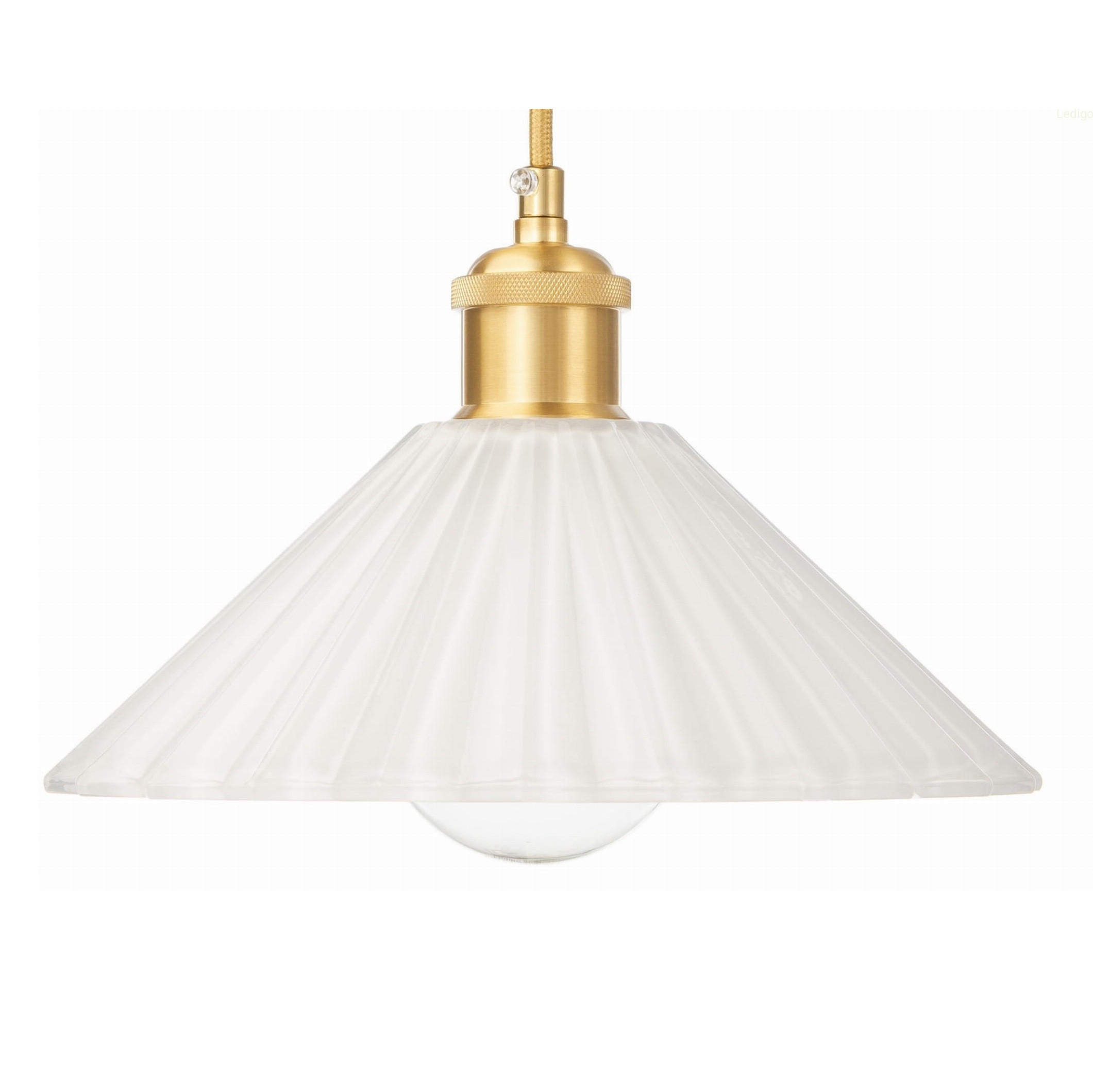 PENDELLEUCHTE Paris - Goldfarben/Schwarz, Glas/Metall (25/25/99cm) - kiki design