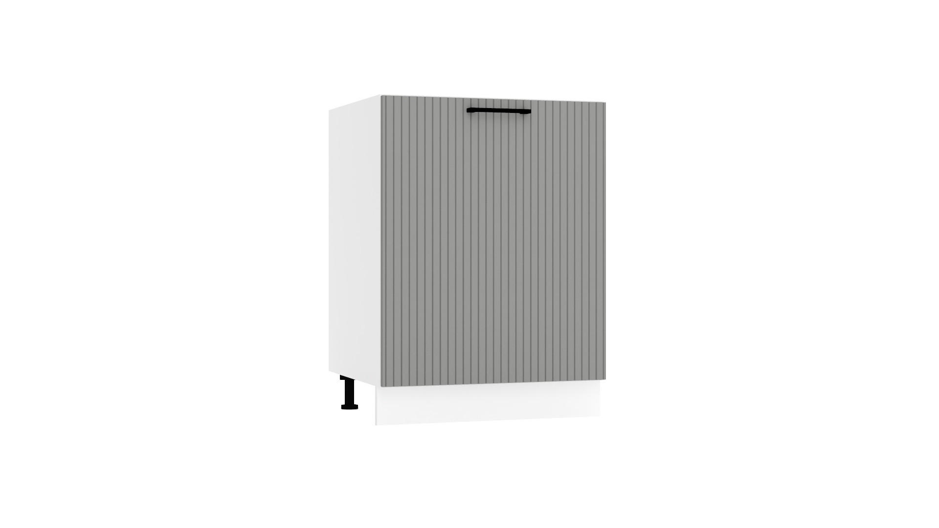 UNTERSCHRANK - D60 PC P/L ( S2100/14 ) - KATE - Stilvolle Aufbewahrung - Weiß/Grau, Holz/Metall (60/82/52.4cm) - ROYAL24_MARKT