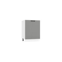 UNTERSCHRANK - D60 PC P/L ( S2100/14 ) - KATE - Stilvolle Aufbewahrung - Weiß/Grau, Holz/Metall (60/82/52.4cm) - ROYAL24_MARKT