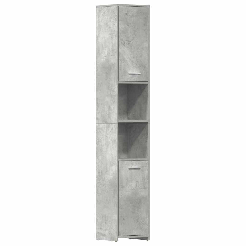 BADEZIMMERSCHRANK Betongrau 30/30/183,5 Cm Holzwerkstoff - Grau, Holzwerkstoff (30/183.5/30cm) - vidaXL