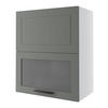 KÜCHENHÄNGESCHRANK Kvantum W8BS/60 Dust Grey Matt / Weiß Matt 60 / 32,5 / 72cm - Weiß/Grau, Holz/Holzwerkstoff (60/72/32.5cm) - Feldmann-Wohnen