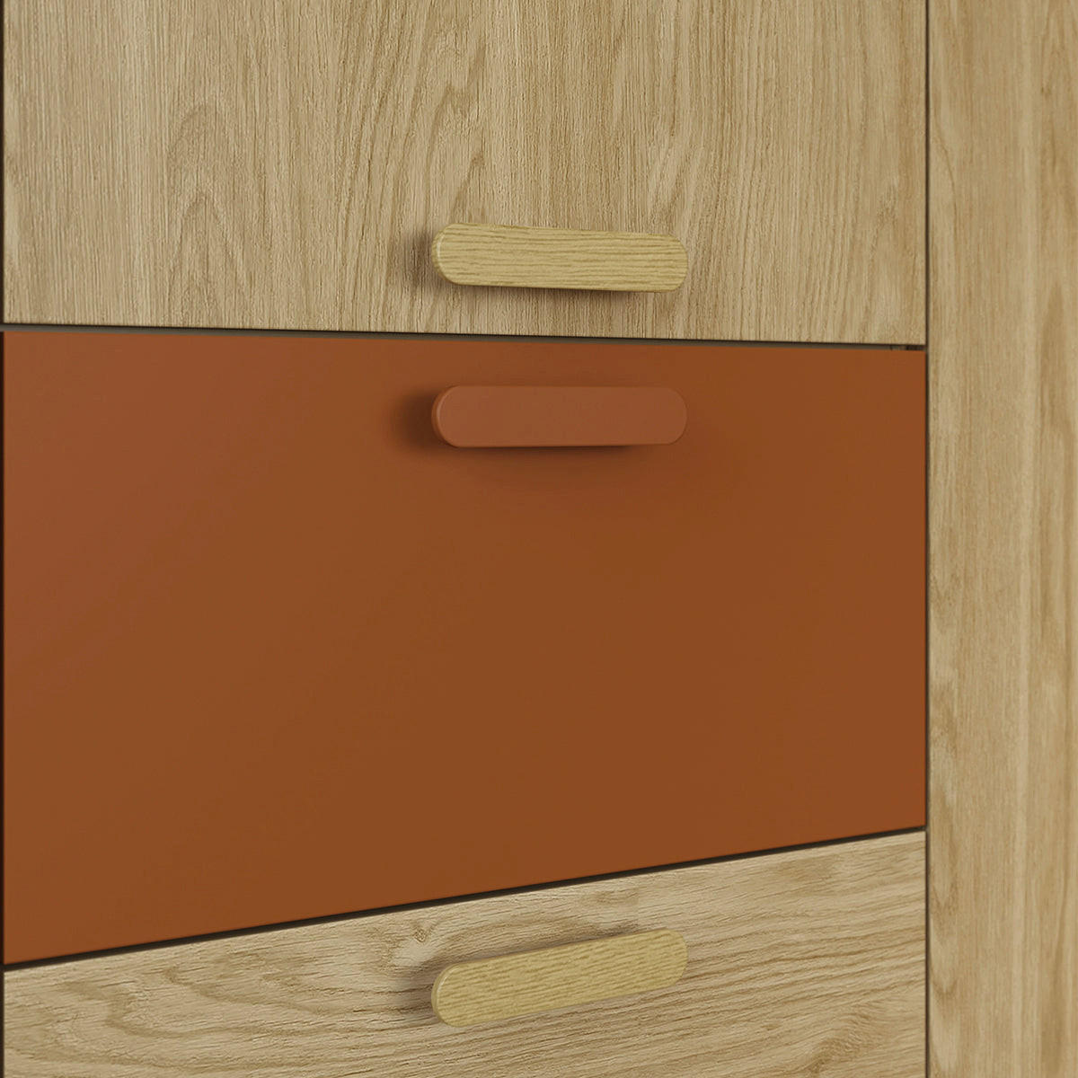 KLEIDERSCHRANK 3 Türen Sandy Holz - Braun, Holzwerkstoff (143.5/214.5/57.4cm) - Petits-meubles