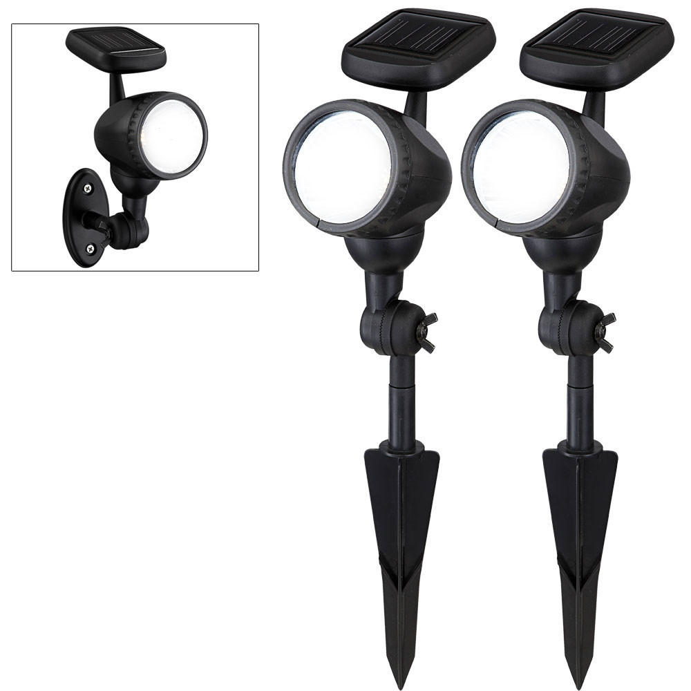 LED AUSSEN-WANDLEUCHTE MOA Schwarz 2er Set - Schwarz, Kunststoff (7.2/17/8.5cm) - Globo Lighting