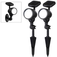 LED AUSSEN-WANDLEUCHTE MOA Schwarz 2er Set - Schwarz, Kunststoff (7.2/17/8.5cm) - Globo Lighting