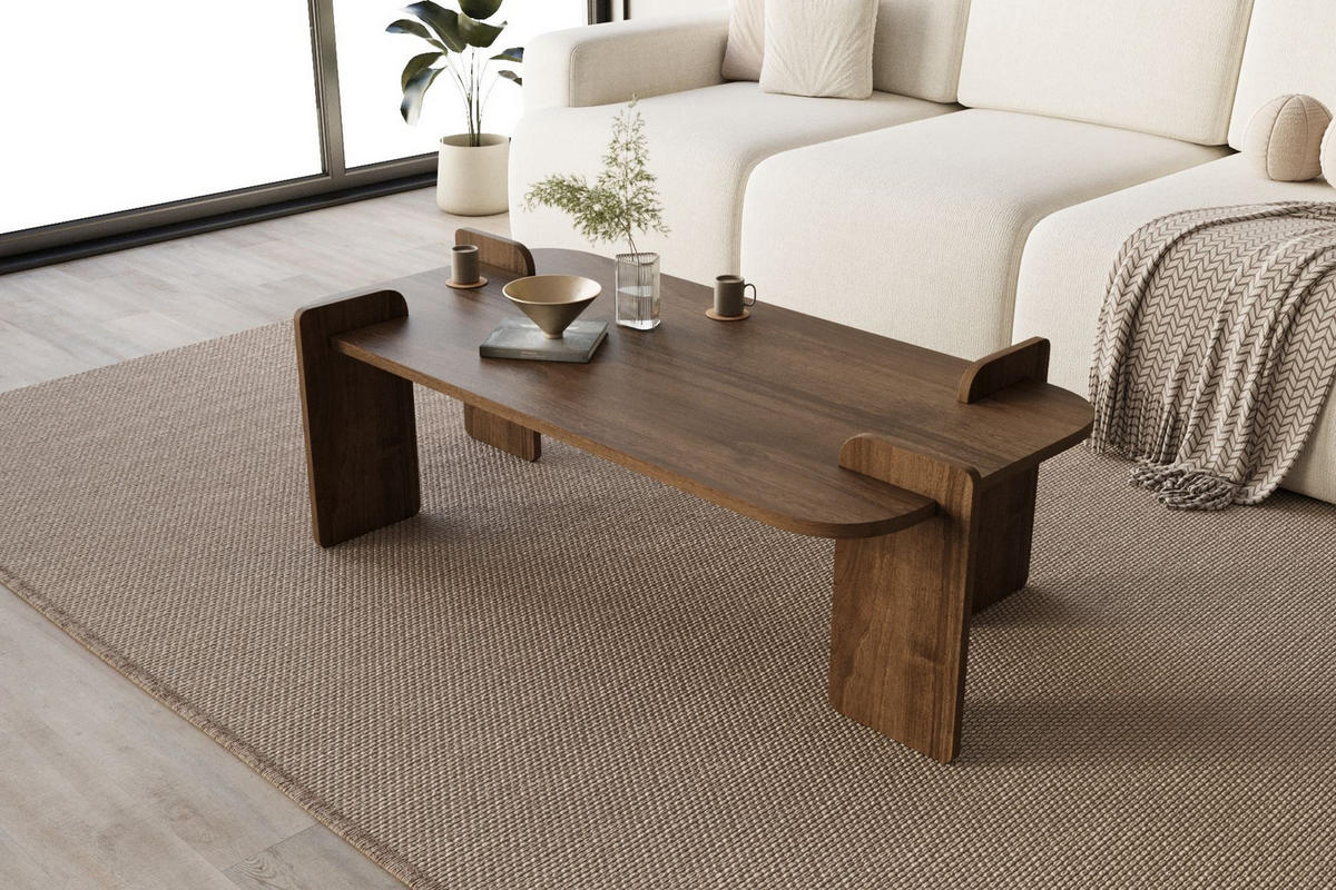 COUCHTISCH lovge Braun - Braun, Holz (120/60/35cm) - Habitat Garten