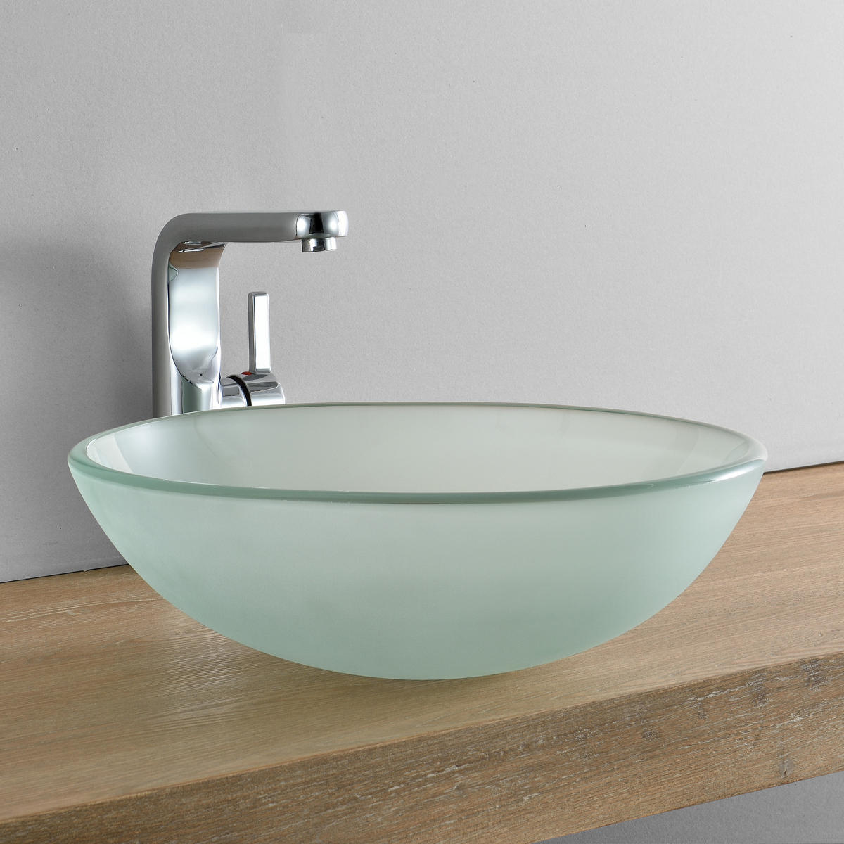 WASCHBECKEN Jarvis - Hellgrün, Glas (42/14/42cm) - [neu.haus]