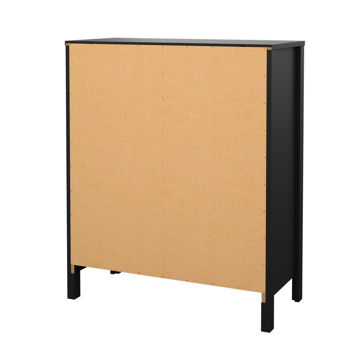 KOMMODE, Madrid, Schwarz, Melamin., 83 x 39 x 99 cm - Schwarz, Holzwerkstoff (83/99/39cm) - ebuy24