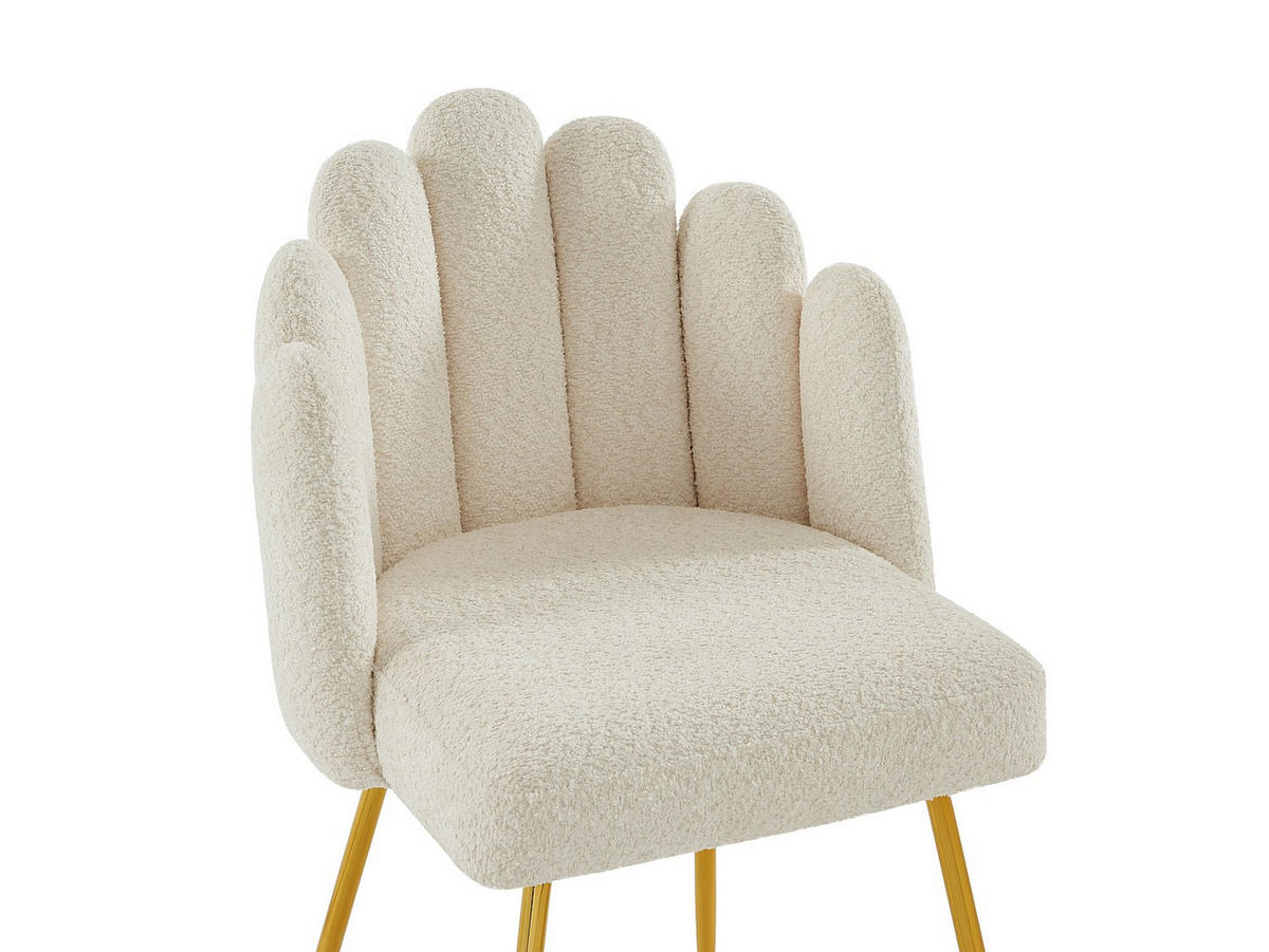 STUHL - 55 cm x 57 cm - stoff - cremefarben Altinam - Creme, Textil (55/85/57cm) - Vente-Unique