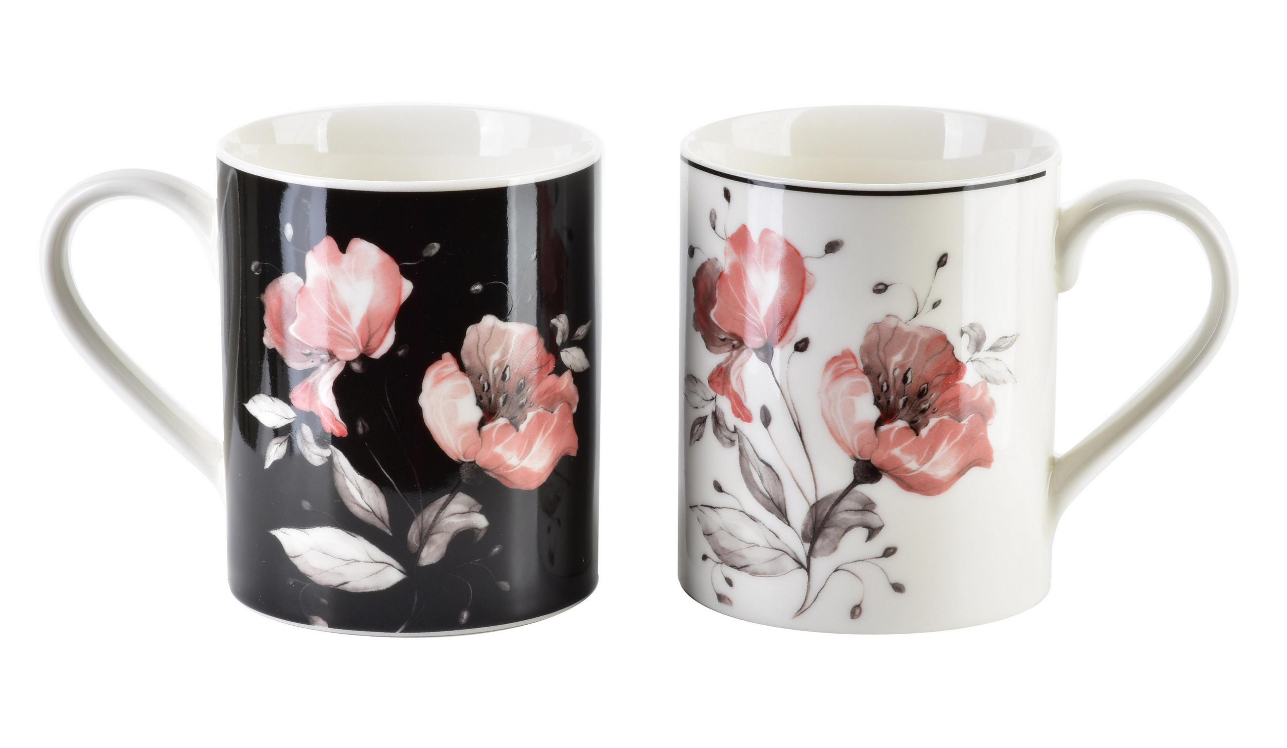 BECHER Colorato Schwarz Weiß 25/9.5/10 cm Keramik - Schwarz/Weiß, Keramik (9.5/10/25cm) - Mondex