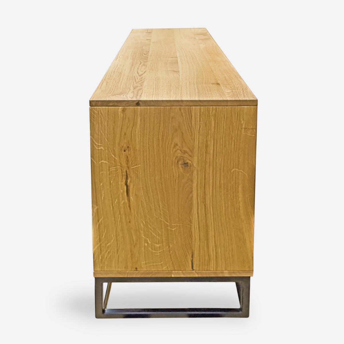 KOMMODE im Industrielook mit Schubladen aus Massivholz MERIS - Eichefarben, Holz (160/75/40cm) - Rawood Furniture