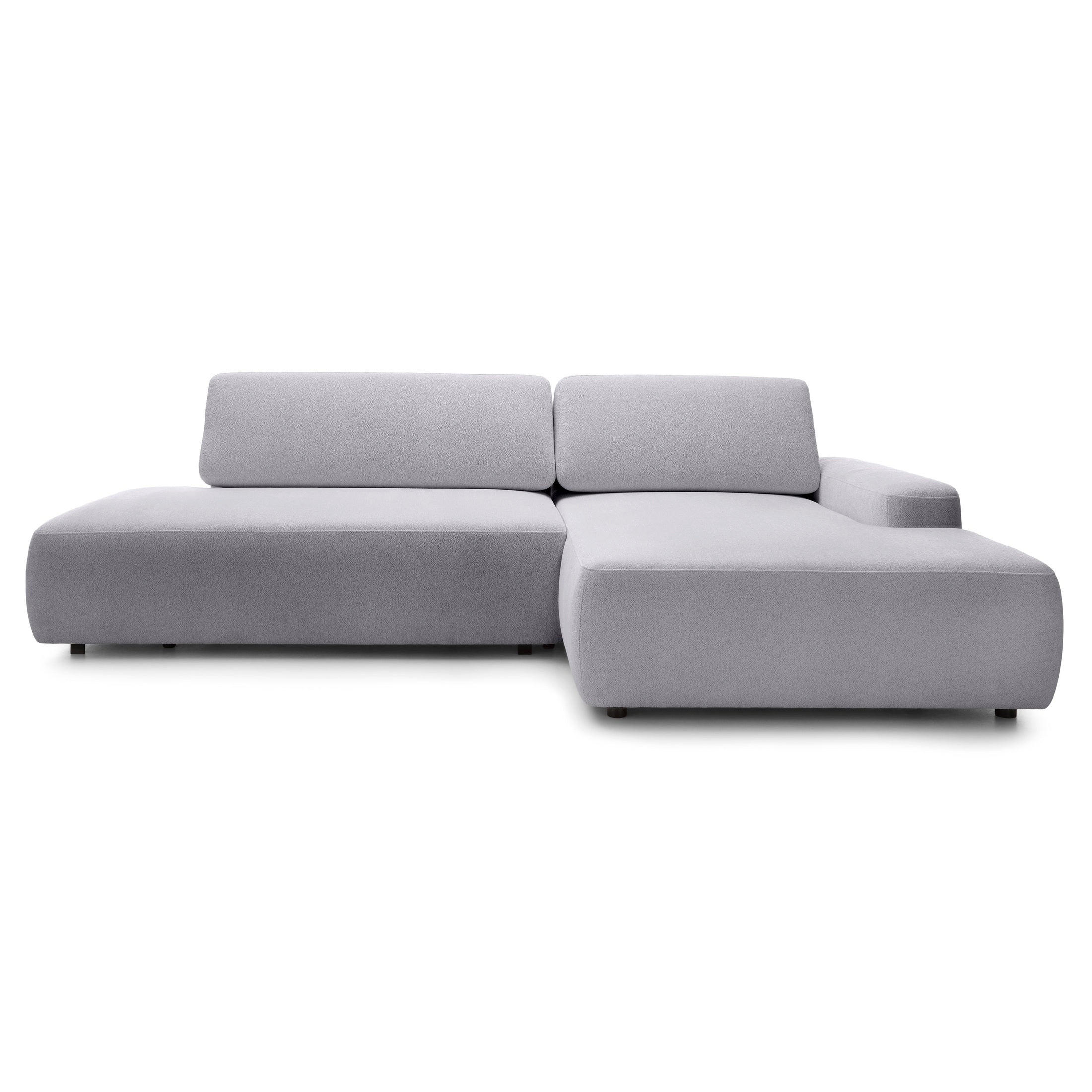 Pillovely Ecksofa Grau 276x82x164 cm