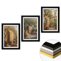 WANDBILDER 3er-Set - 20x30 cm Schwarzer Rahmen - Zitrustöpfe für sonnige Terrassen - Schwarz, Kunststoff (20/30cm) - ArtPrintCave