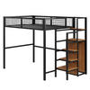 HOCHBETT 140/200 cm schwarz mit Sicherheitsleiter und Aufbewahrungsregal - Schwarz, Metall (140/200cm) - OKWISH