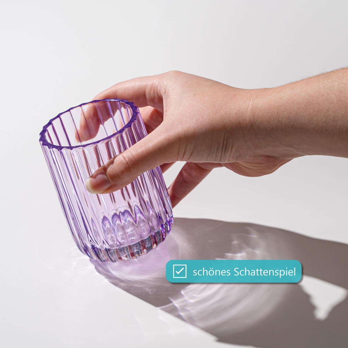 ZAHNPUTZBECHER, Glas, lavendel - Lila, Glas (7.5/10/7.5cm) - bremermann