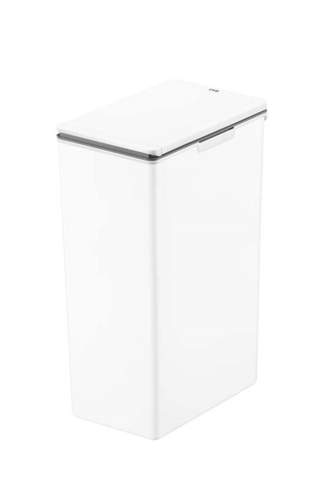 MÜLLEIMER Modern Mit Touch Bar Deckel 40 Liter Weiß - Weiß, Metall (24.5/63/37cm) - PROREGAL