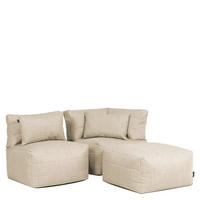 SITZSACK-SOFA 3-tlg. modular outdoor Noa - Beige, Textil (228/70/78cm) - icon