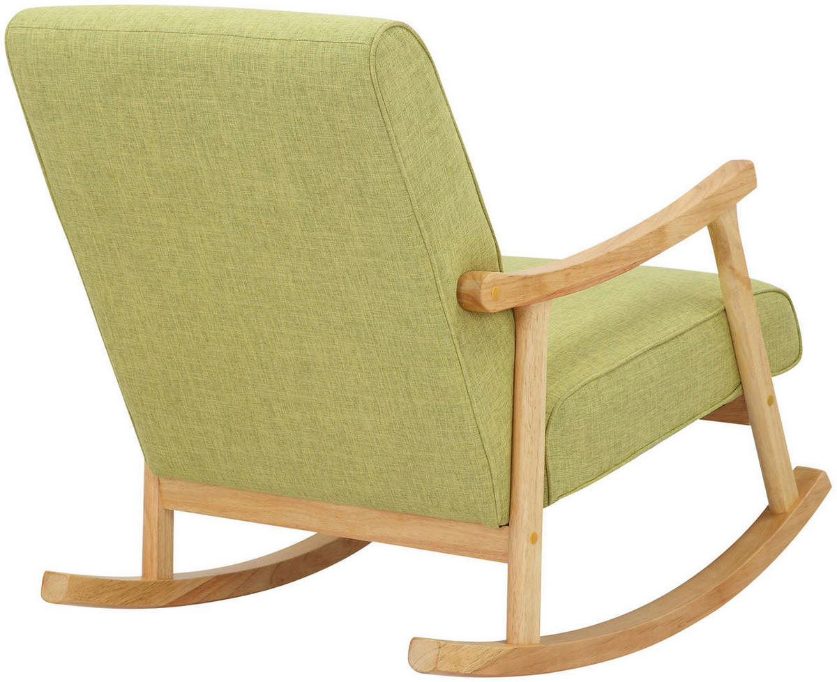 SCHAUKELSTUHL Stoff hellgrün - Hellgrün, Holz/Textil (67/82/92cm) - CLP