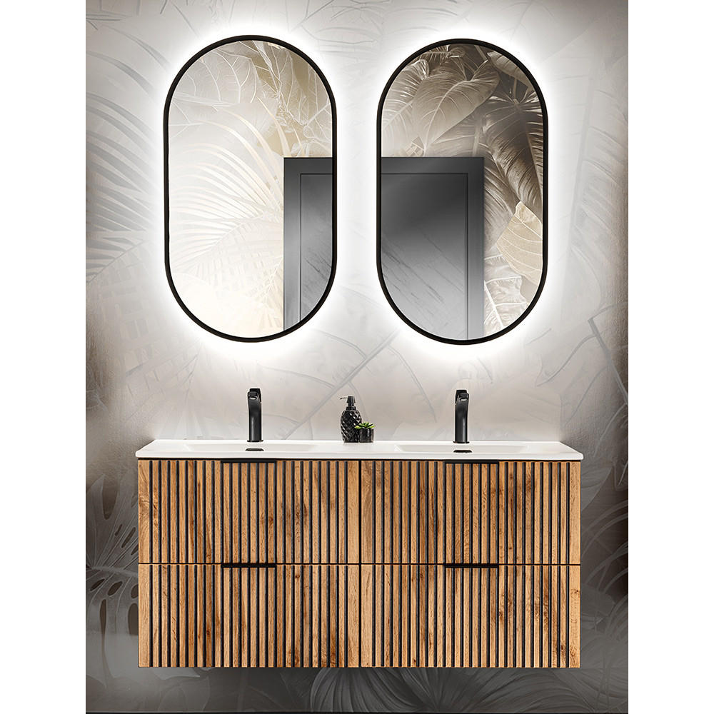 Lomado Badmöbel-Set Braun 121x200x46 cm