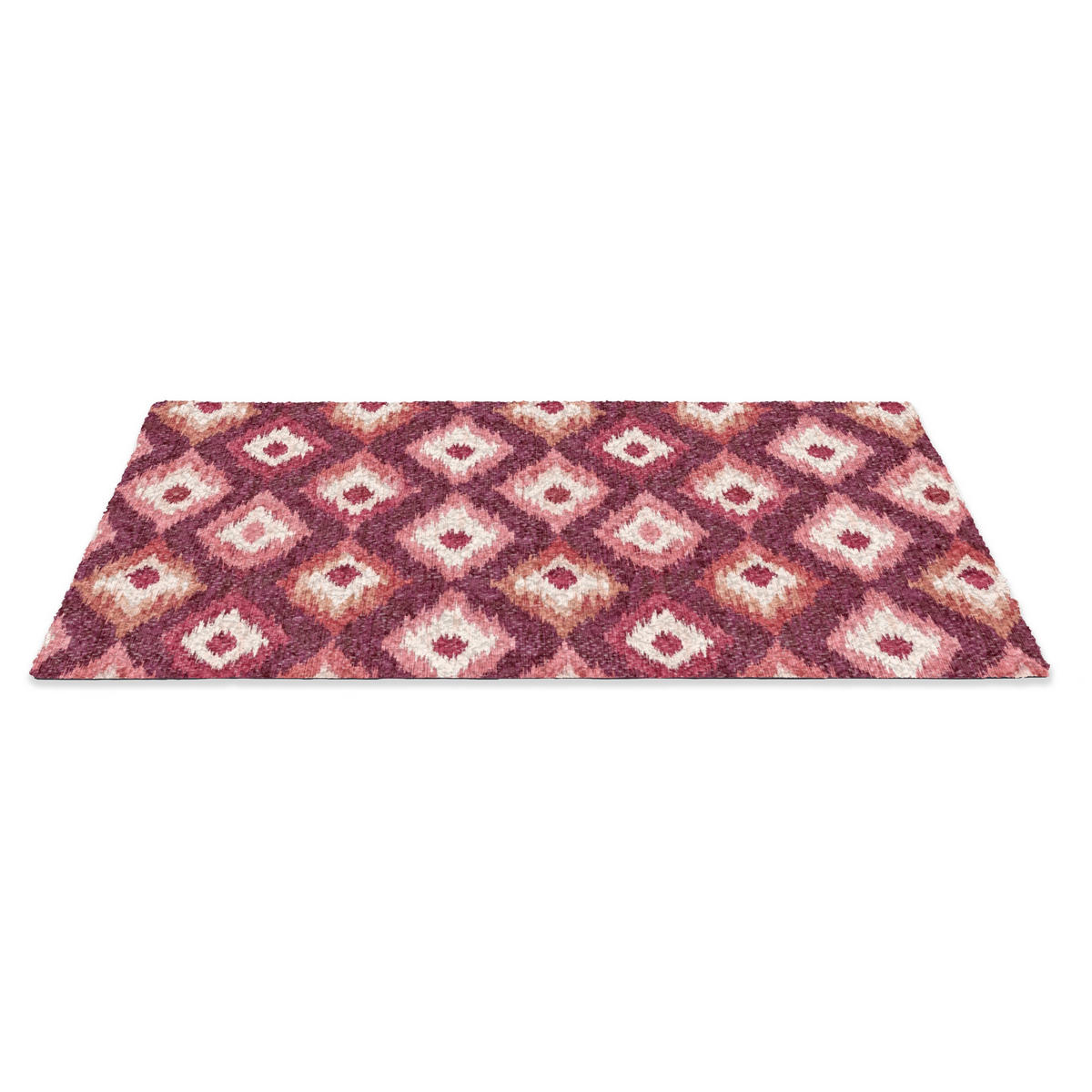 FUSSMATTE Diamantformen - Rosa - Muster - Textur 60x40 cm - Beere, Kunststoff (60/0.4cm) - MuchoWow