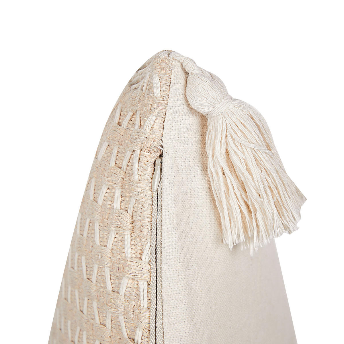 DEKOKISSEN 2er-Set Hellbeige 45/25 cm Hakone - Beige, Textil (45/25cm) - Beliani