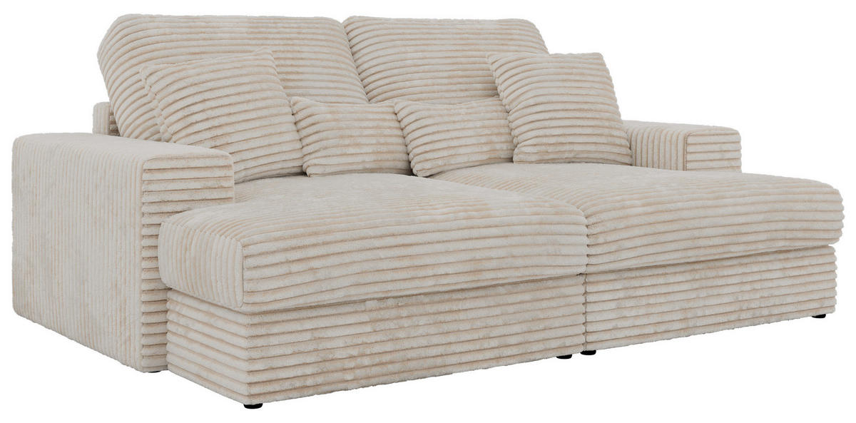 TROJMIESTNA POHOVKA ANERA - Béžová Manšester - čierna/krémová, textil/plast (248/107/163cm) - MKS