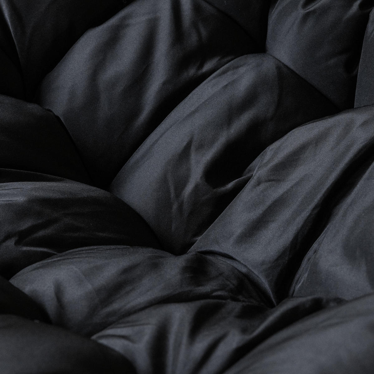 SCHAUKELSTUHL Cinta Schwarz - Schwarz, Textil (102/72/100cm) - Happy Garden