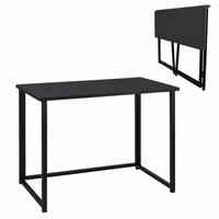 KLAPPSCHREIBTISCH MDF Metall Schwarz 80 x 40 x 74 cm platzsparend - Schwarz, Holzwerkstoff/Metall (40/80/74cm) - Begryf