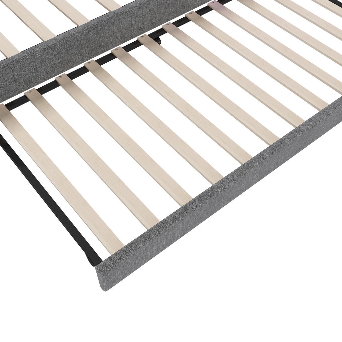 AUSZIEHBETT 90/200 cm DE-04866, mit LED in Grau - Grau, Holzwerkstoff (90/200cm) - ComfortXL