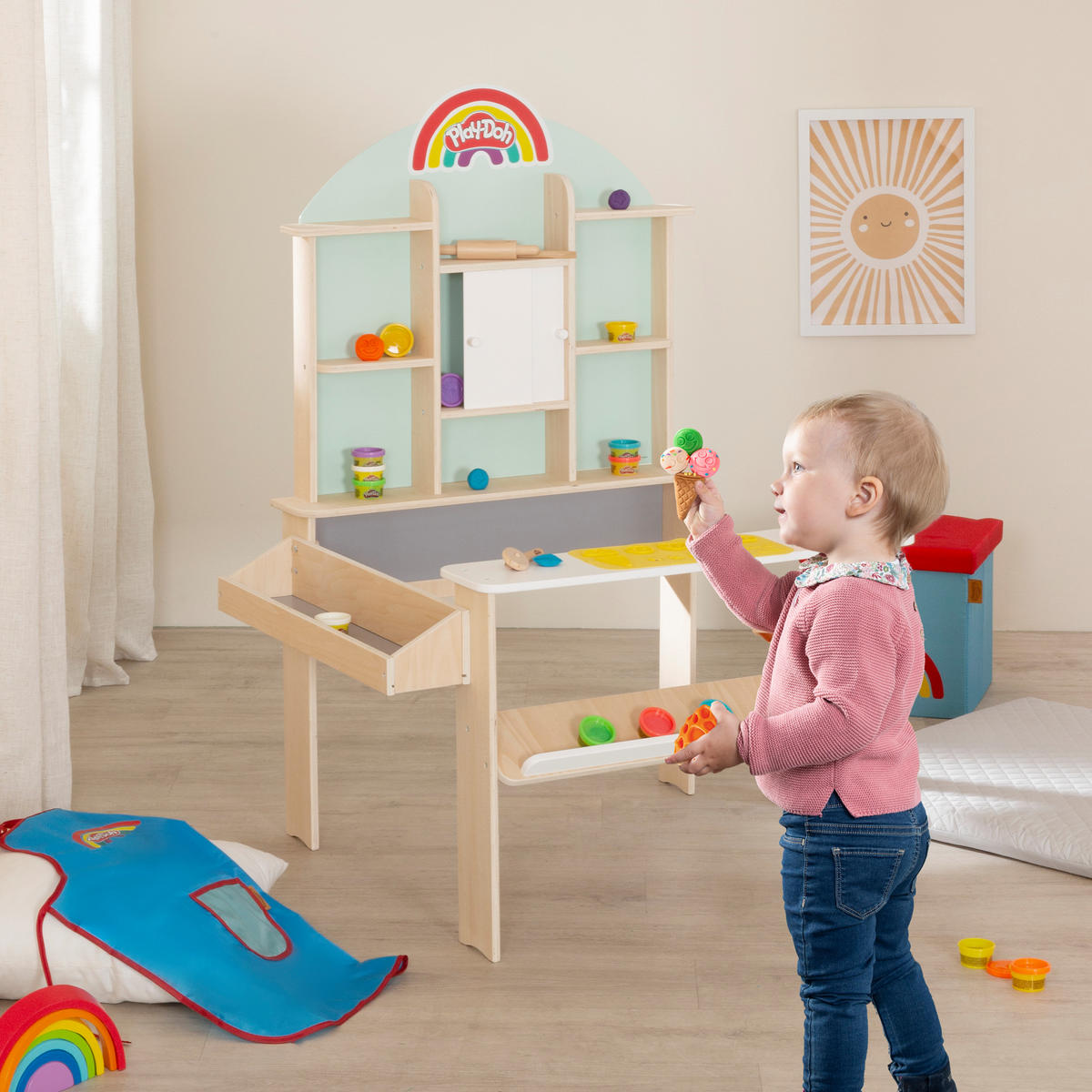 VERKAUFSSTAND roba x Play-Doh - Multicolor, Holzwerkstoff (81/112/71cm) - Roba