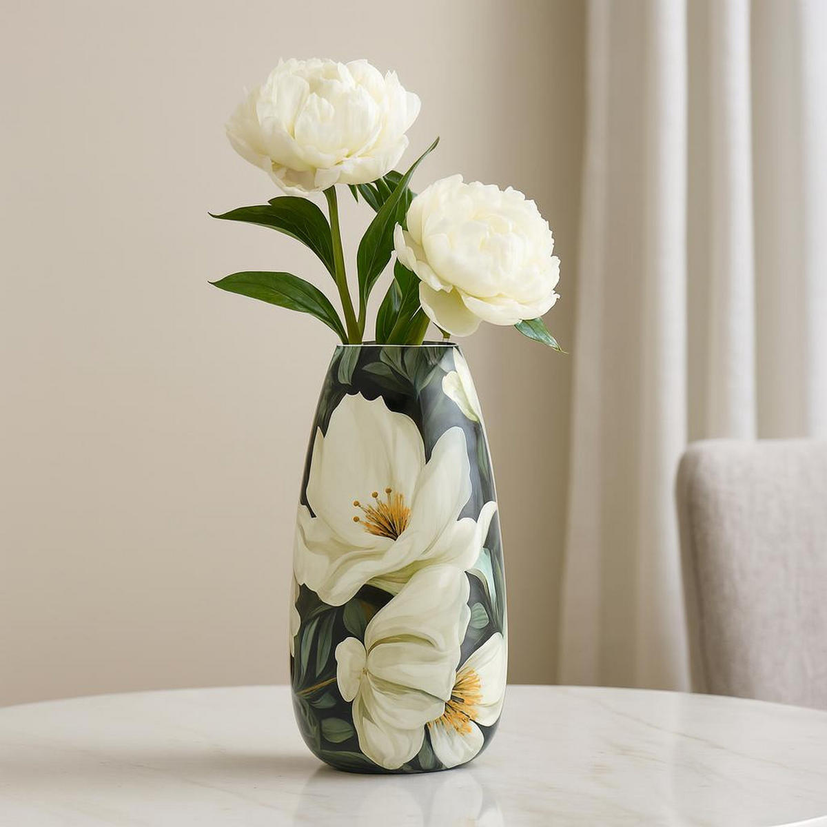 METALLVASE Badu 15/15/30 cm - Grün, Metall (30cm) - Home Styling Collection