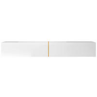 TV stolek Bisira bílý / zlatý 200/30/32 cm - bílá, kompozitní dřevo (200/30/31.6cm) - Selsey