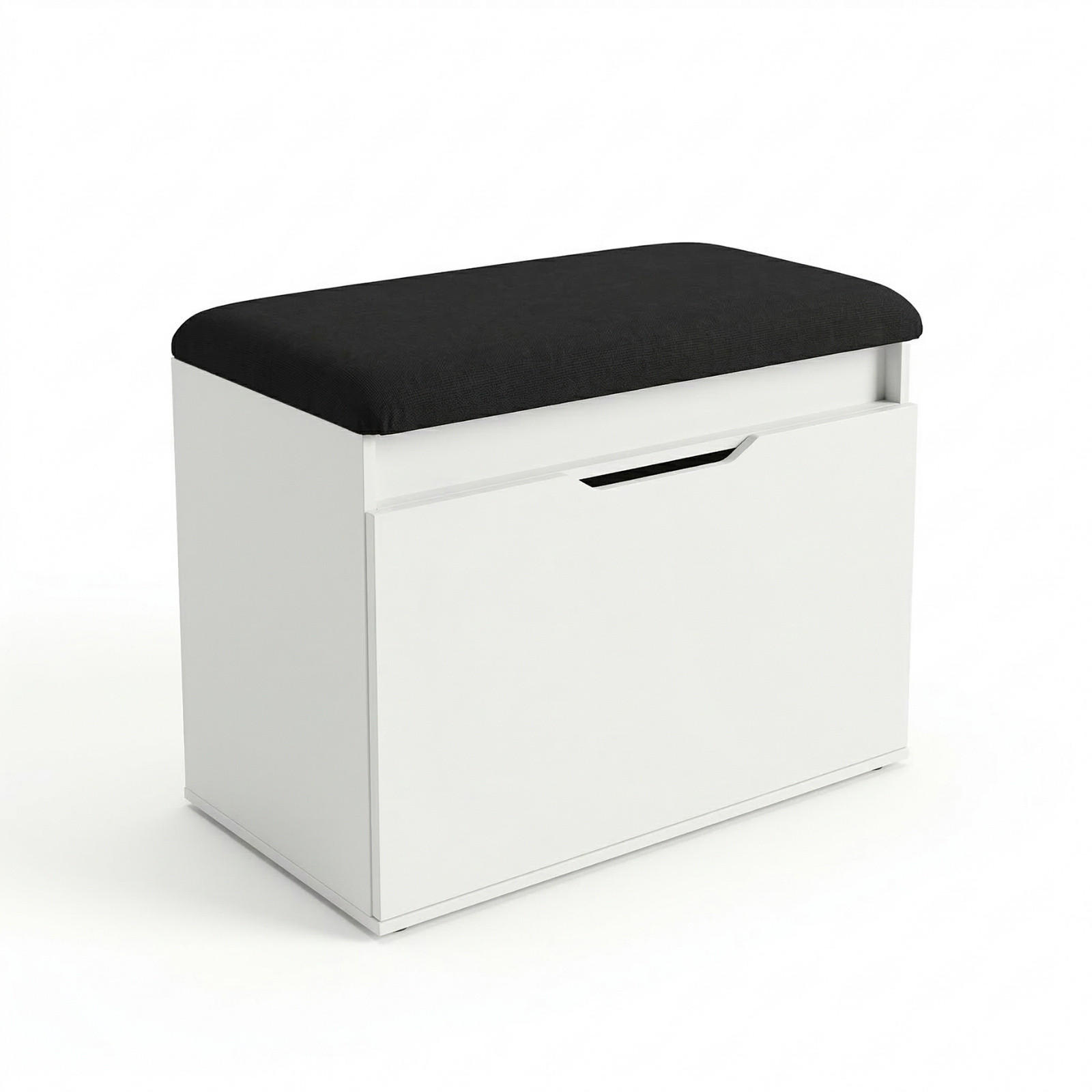 SCHUHSCHRANK Vira 60/50/35 cm Sitzbank - Weiß, Holzwerkstoff (60/50/35cm) - BOXIMO