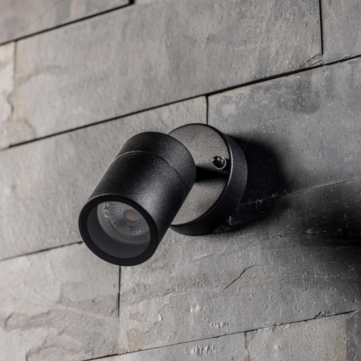 AUSSENWANDSTRAHLER LEON Schwarz Edelstahl Verstellbar - Schwarz, Metall (8.5/16/9cm) - CGC Europe